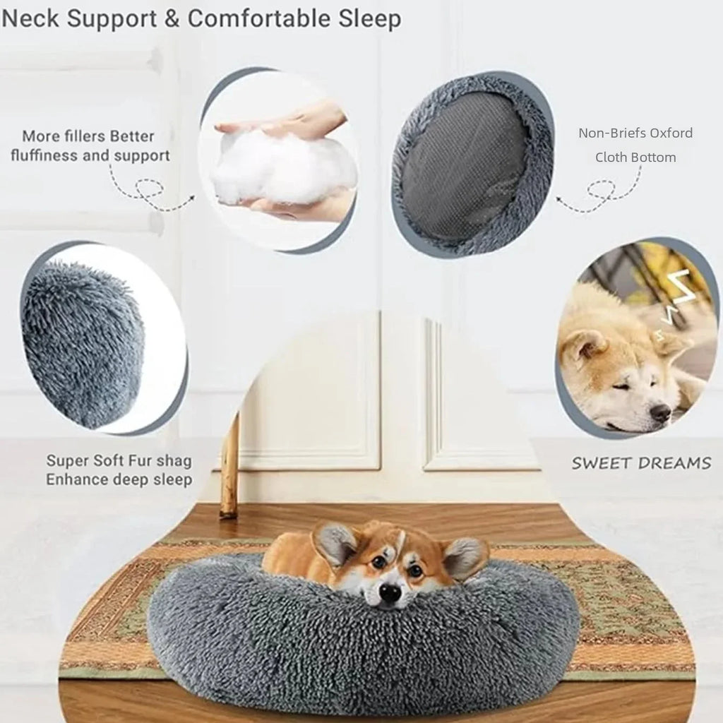 Fluffy Round Pet Bed
