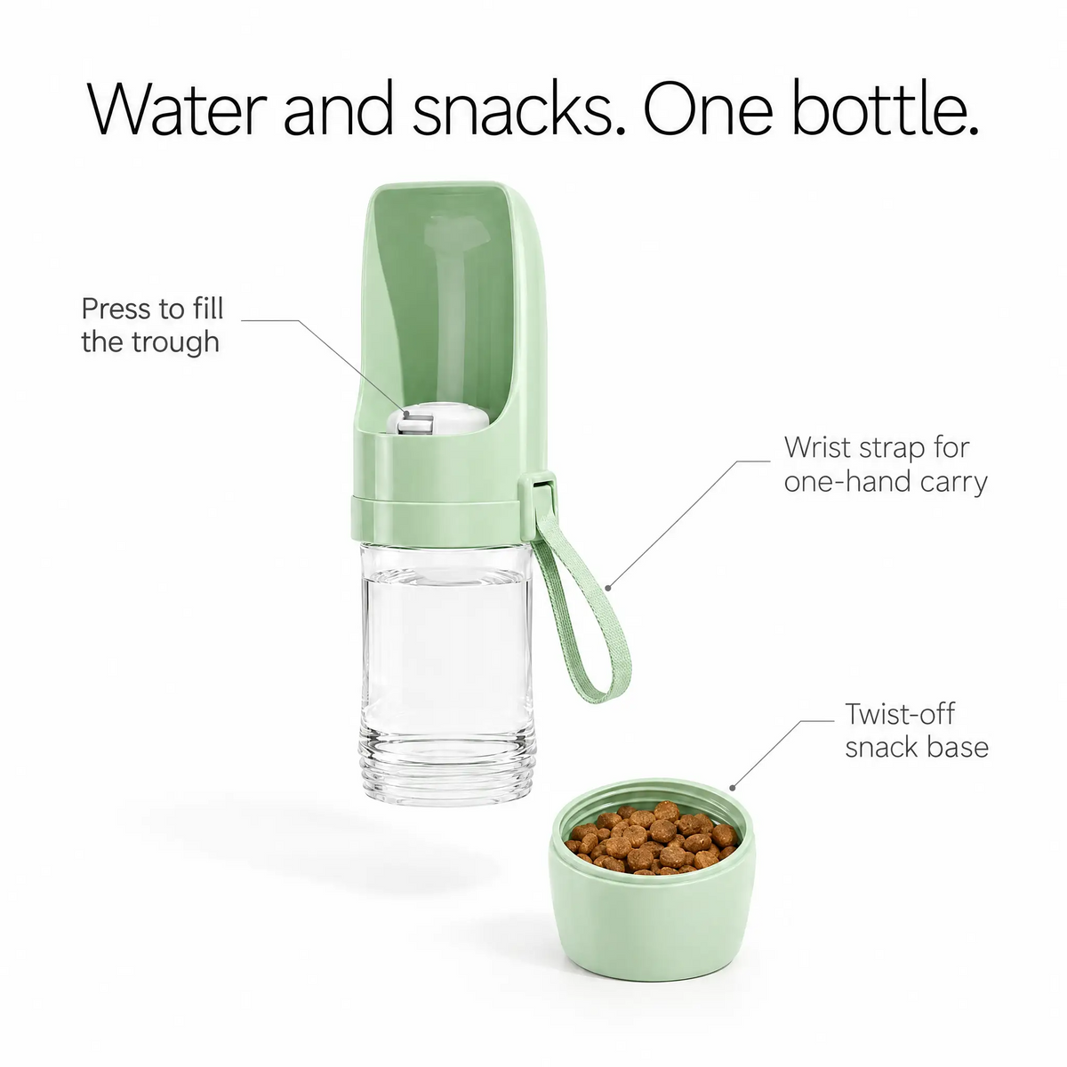 2-in-1 Food & Water Bottle
